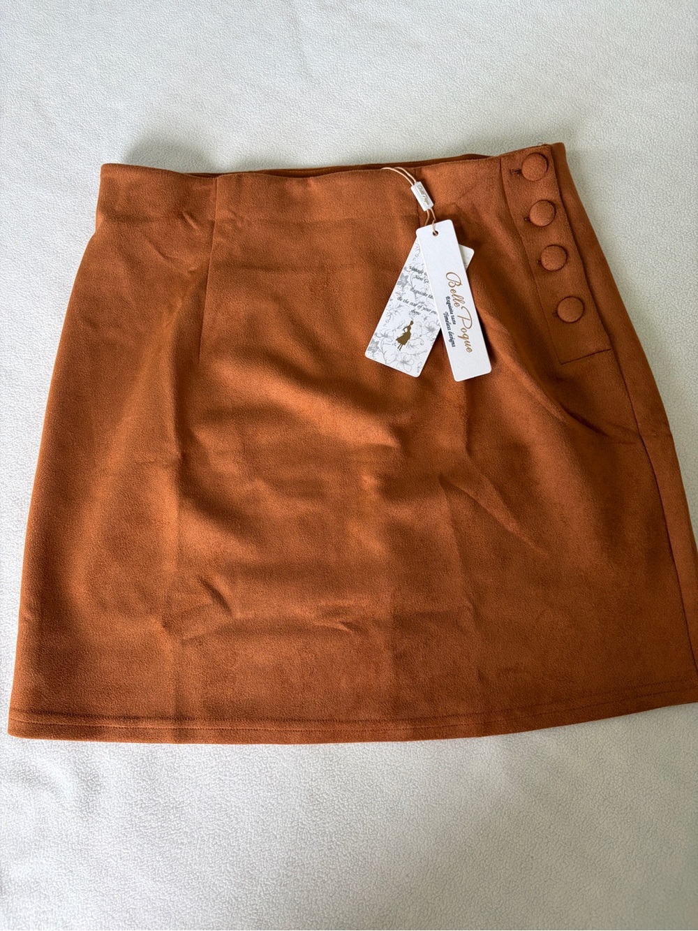 Faux suede skirt
